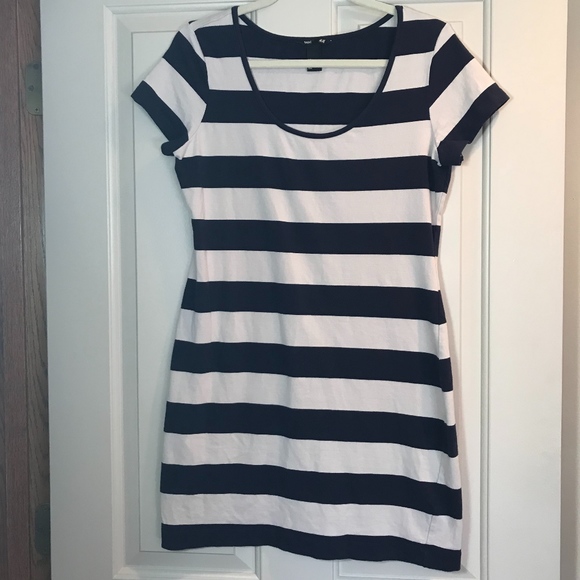 H&M Dresses & Skirts - H & M Sailor Stripe Dress Navy Blue & Cream